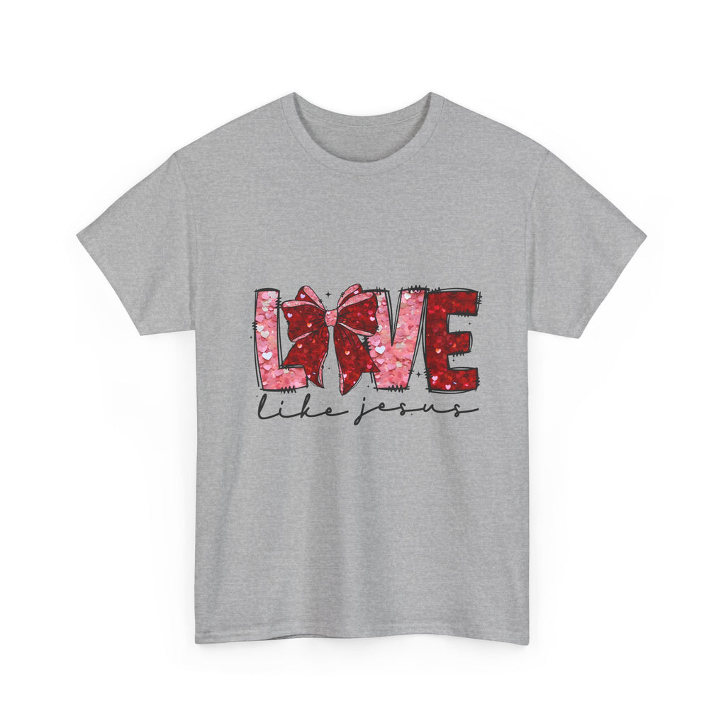 T-Shirt — "Love Like Jesus" Floral Graphic Tee
