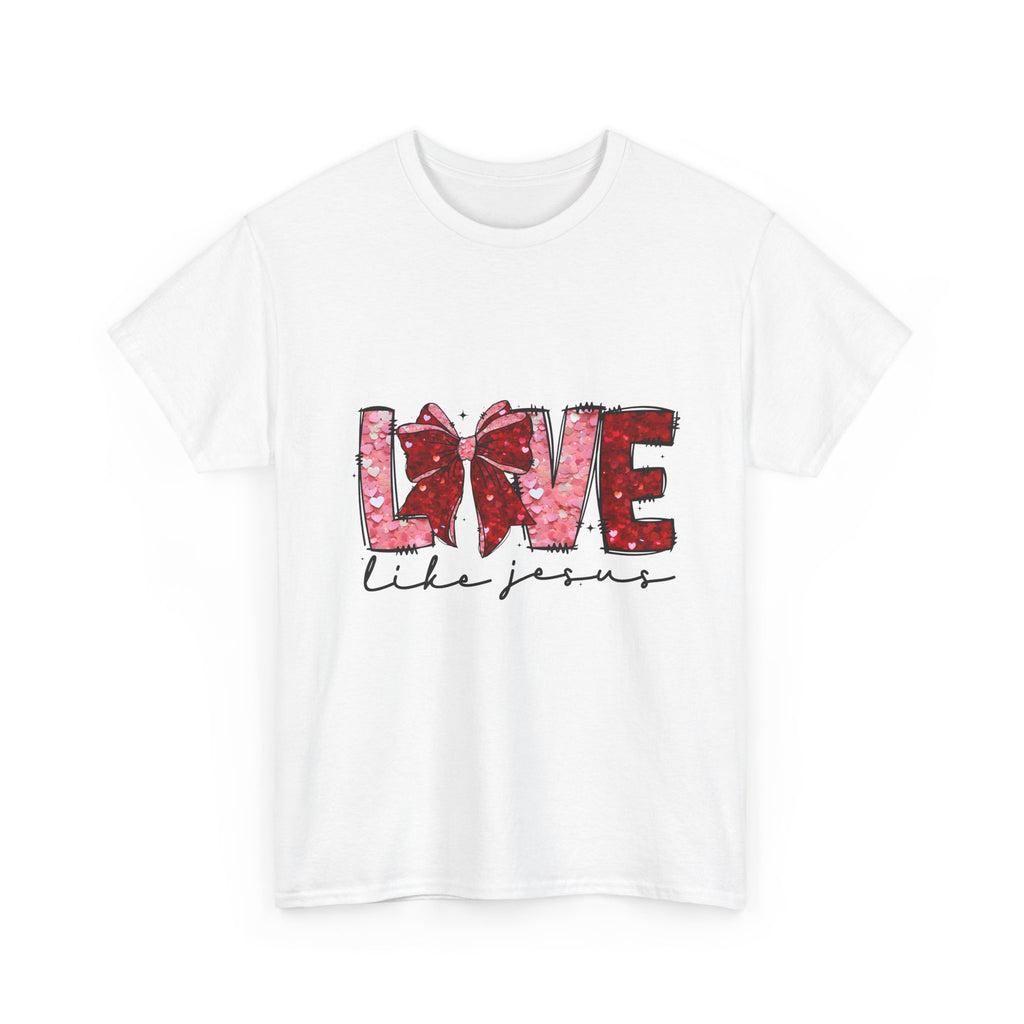 T-Shirt — "Love Like Jesus" Floral Graphic Tee