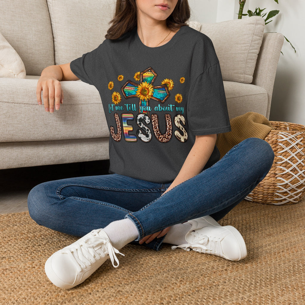 Jesus Sunflower Cross T-Shirt — It’s Me Tell You About My Jesus Graphic Tee
