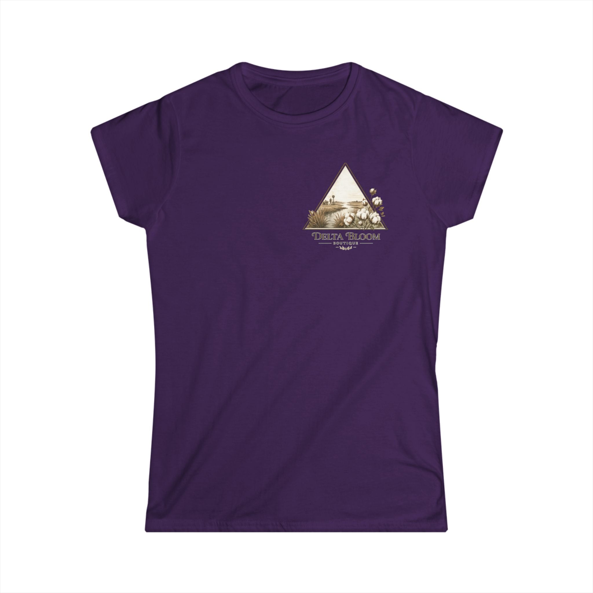 Delta Bloom Boutique Tee — Floral Triangle Logo Women's Tee