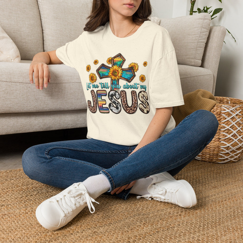 Jesus Sunflower Cross T-Shirt — It’s Me Tell You About My Jesus Graphic Tee