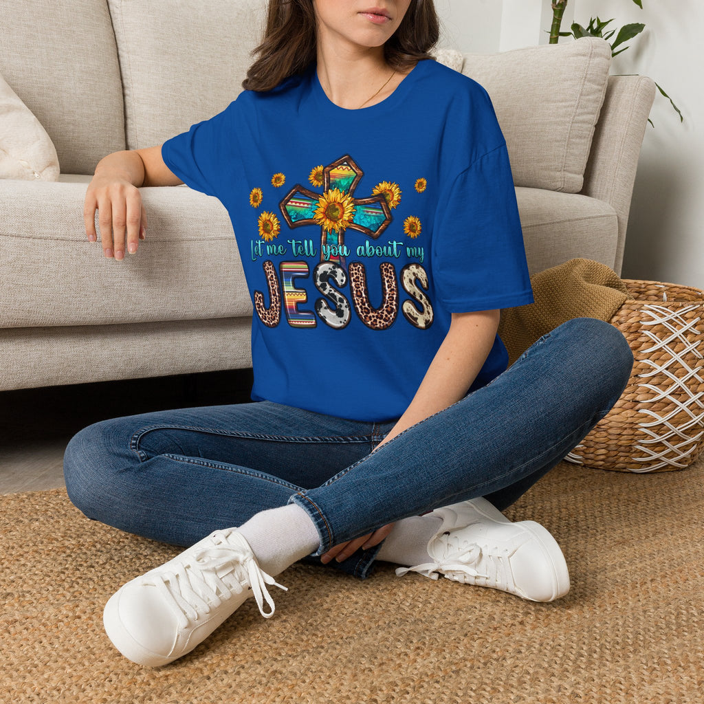 Jesus Sunflower Cross T-Shirt — It’s Me Tell You About My Jesus Graphic Tee