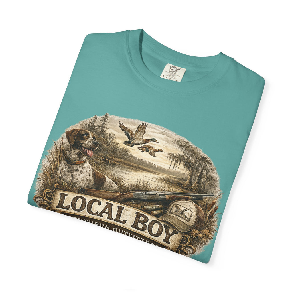 Local Boy Outdoor T‑Shirt — Vintage Hunting & Fishing Graphic