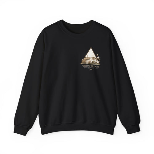 Delta Bloom Crewneck Sweatshirt — Botanical Triangle Graphic