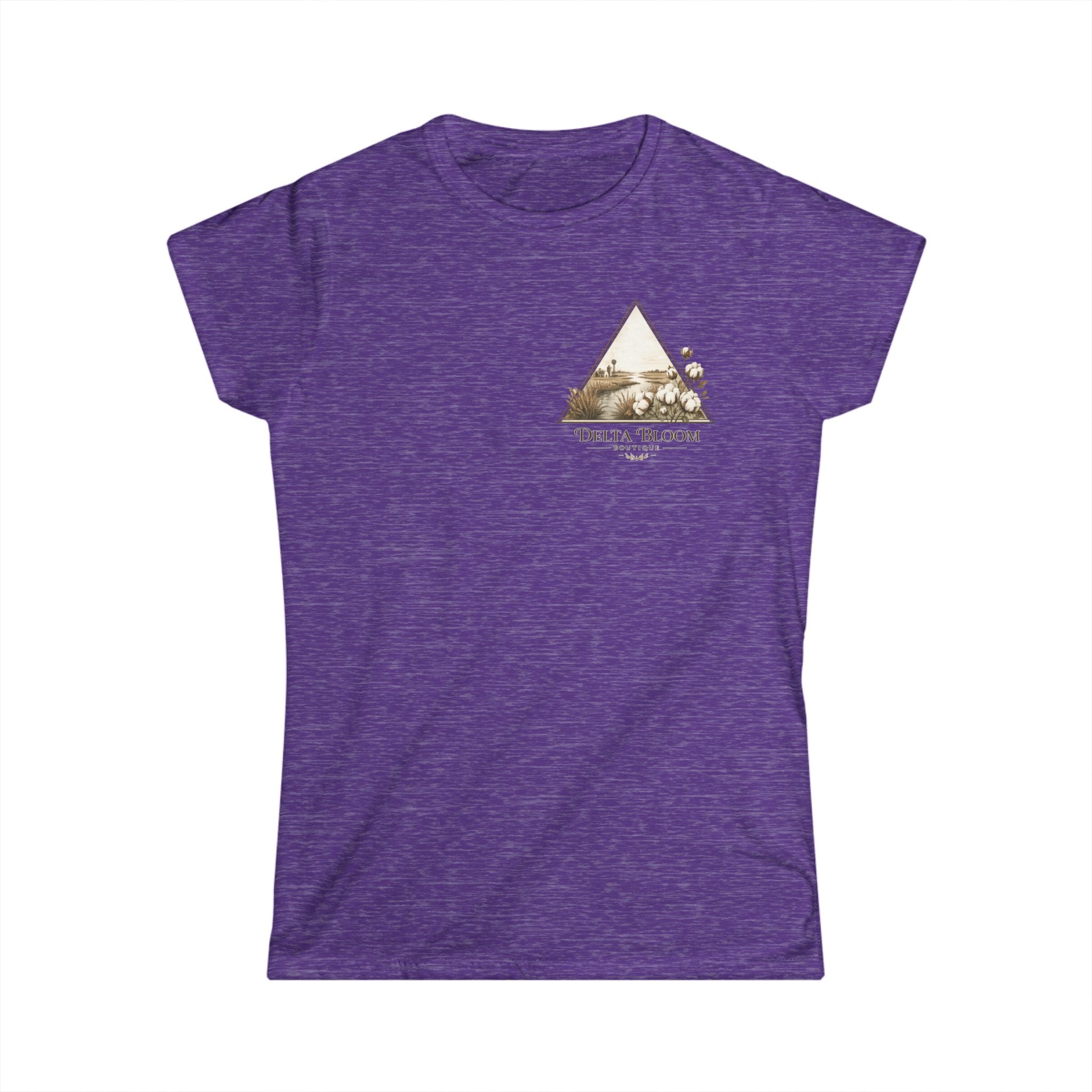 Delta Bloom Boutique Tee — Floral Triangle Logo Women's Tee