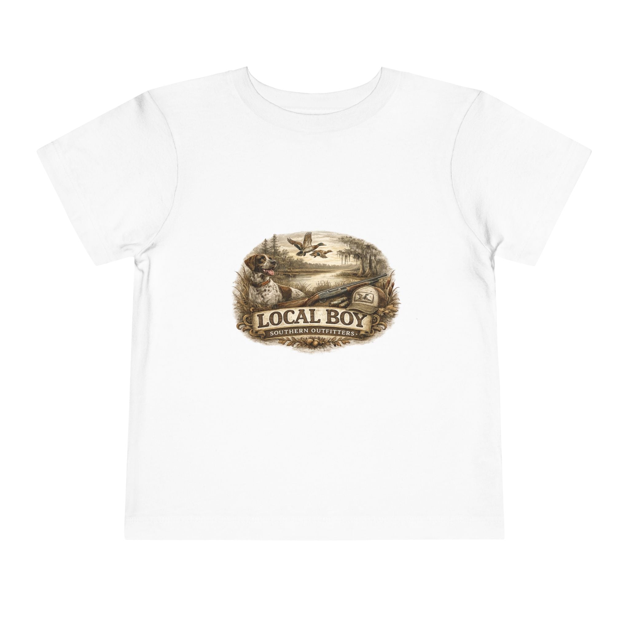 Local Boy Toddler Tee — Vintage Wildlife Graphic Kids Shirt