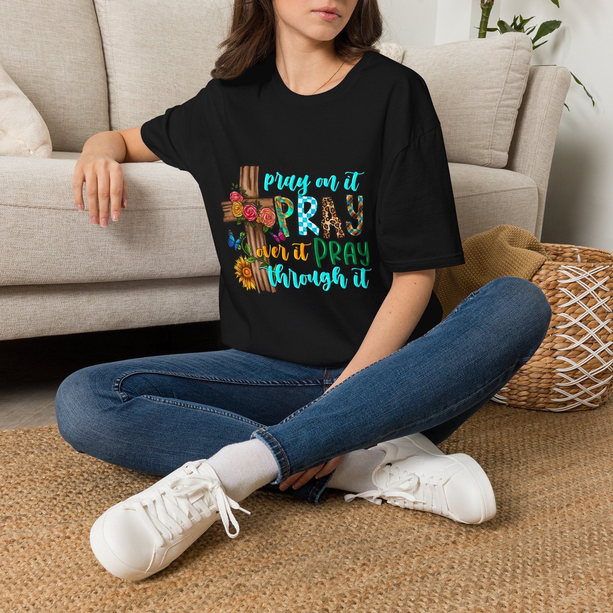 Jesus Sunflower Cross T-Shirt — It’s Me Tell You About My Jesus Graphic Tee
