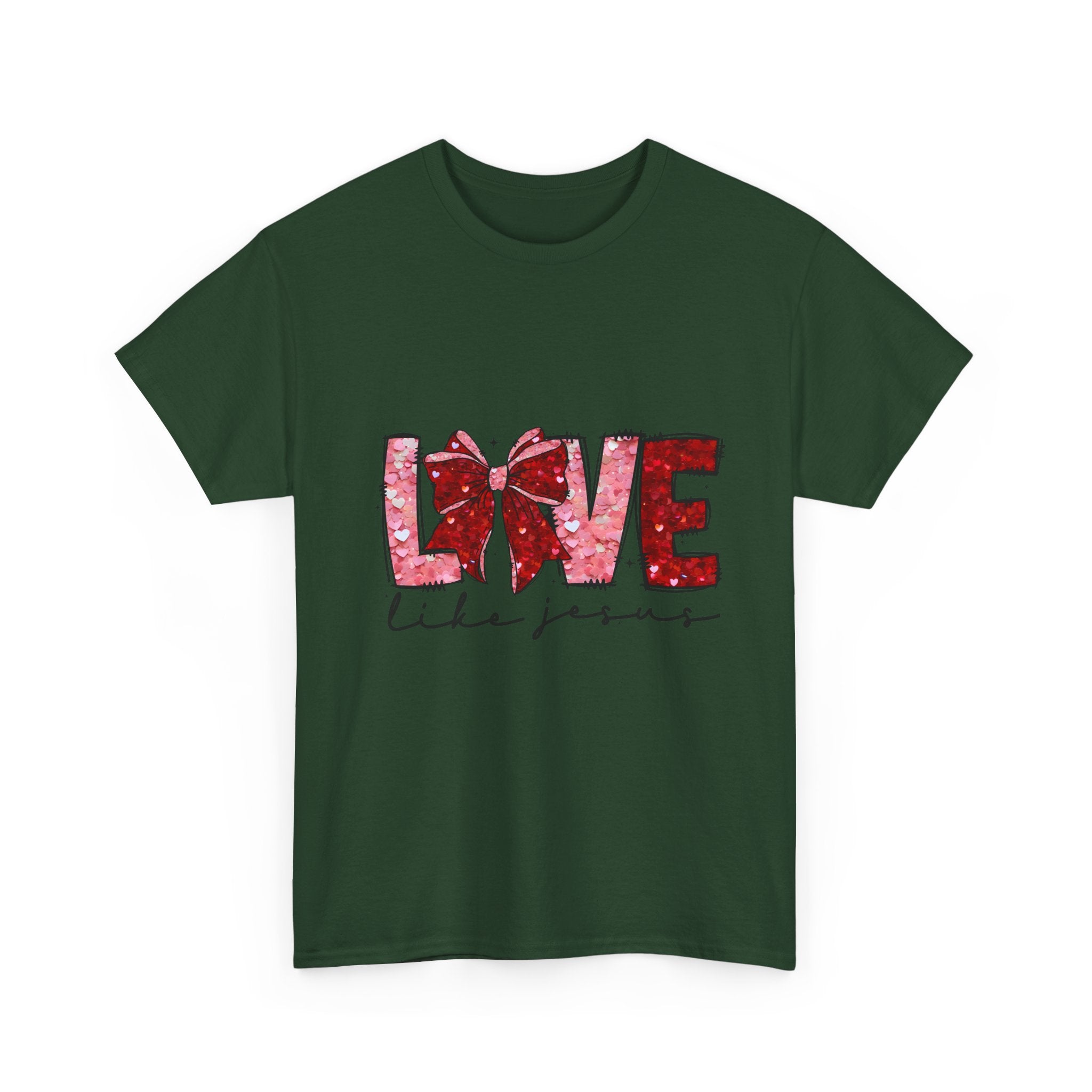 T-Shirt — "Love Like Jesus" Floral Graphic Tee