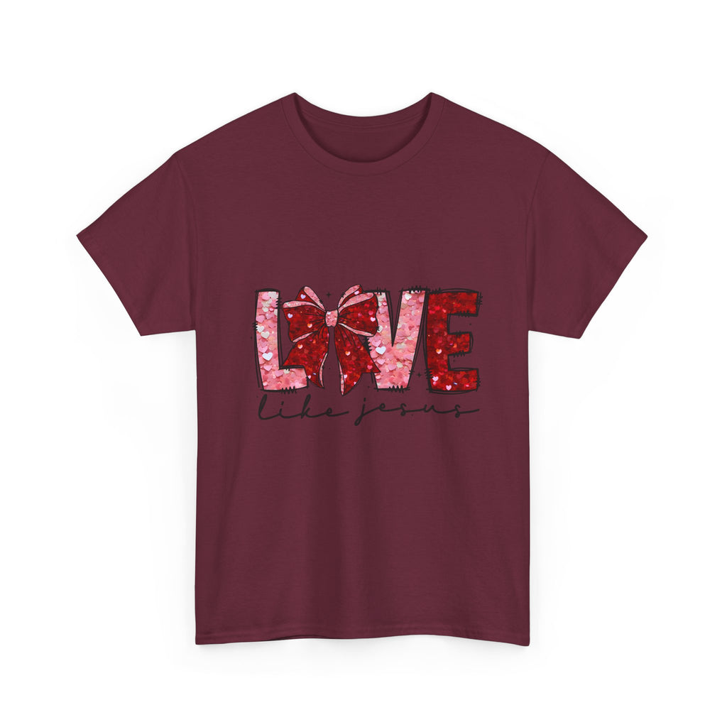 T-Shirt — "Love Like Jesus" Floral Graphic Tee