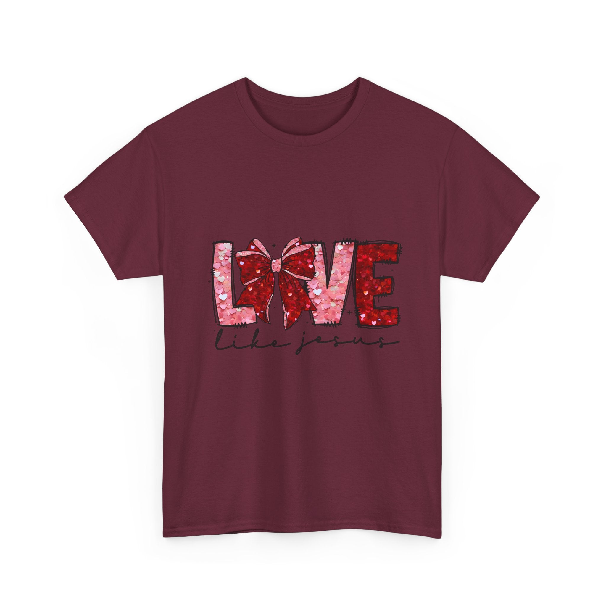 T-Shirt — "Love Like Jesus" Floral Graphic Tee