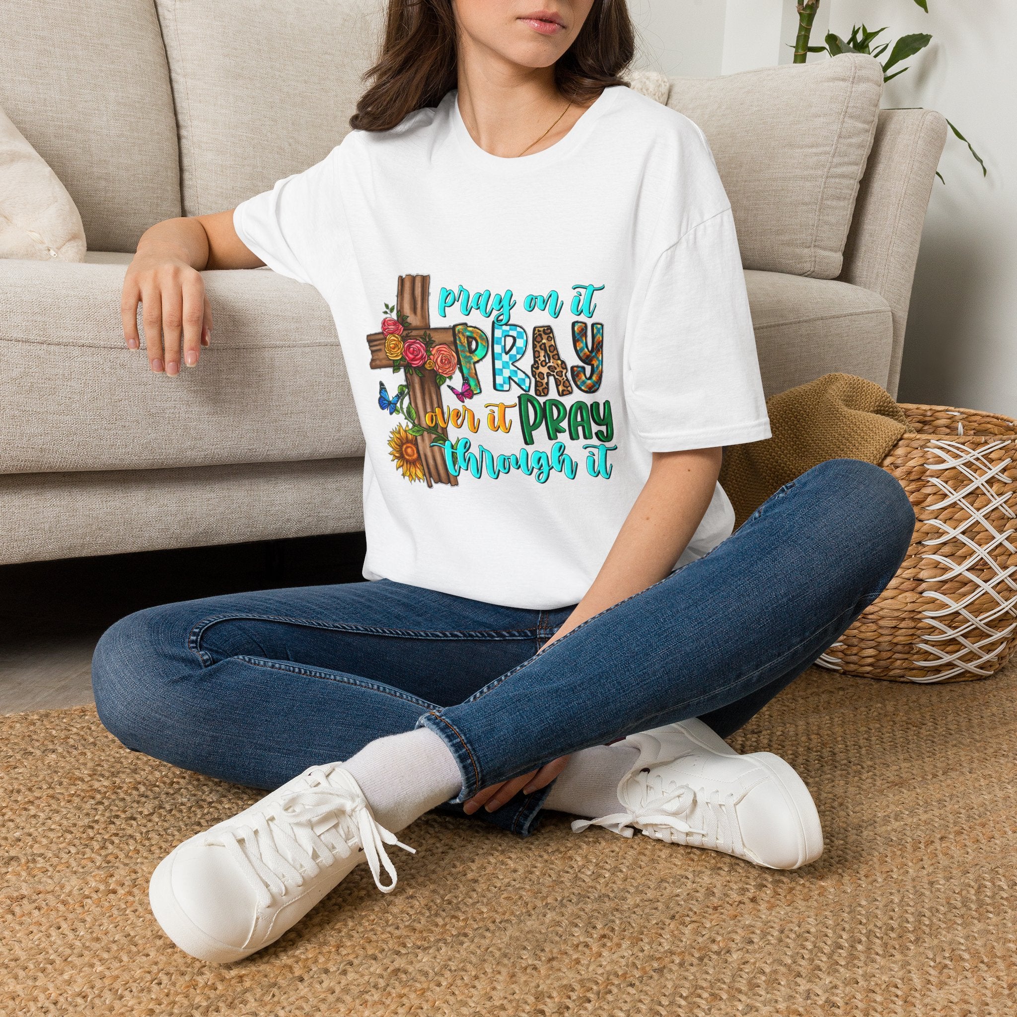 Jesus Sunflower Cross T-Shirt — It’s Me Tell You About My Jesus Graphic Tee