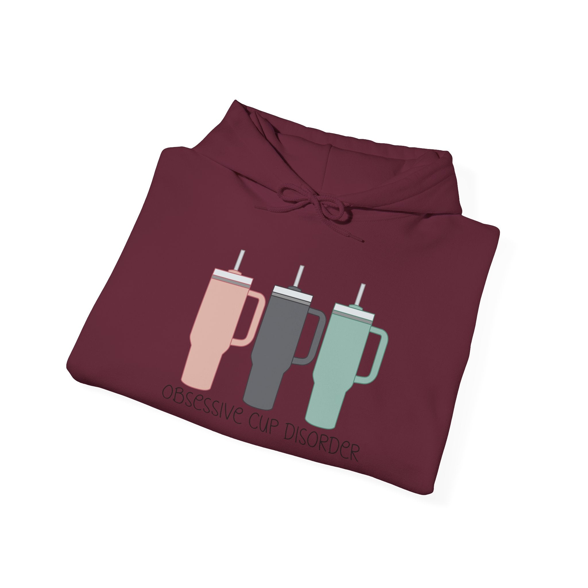 French Press Trio Hoodie — “Obsessive Cup Disorder” Coffee Lover Pullover