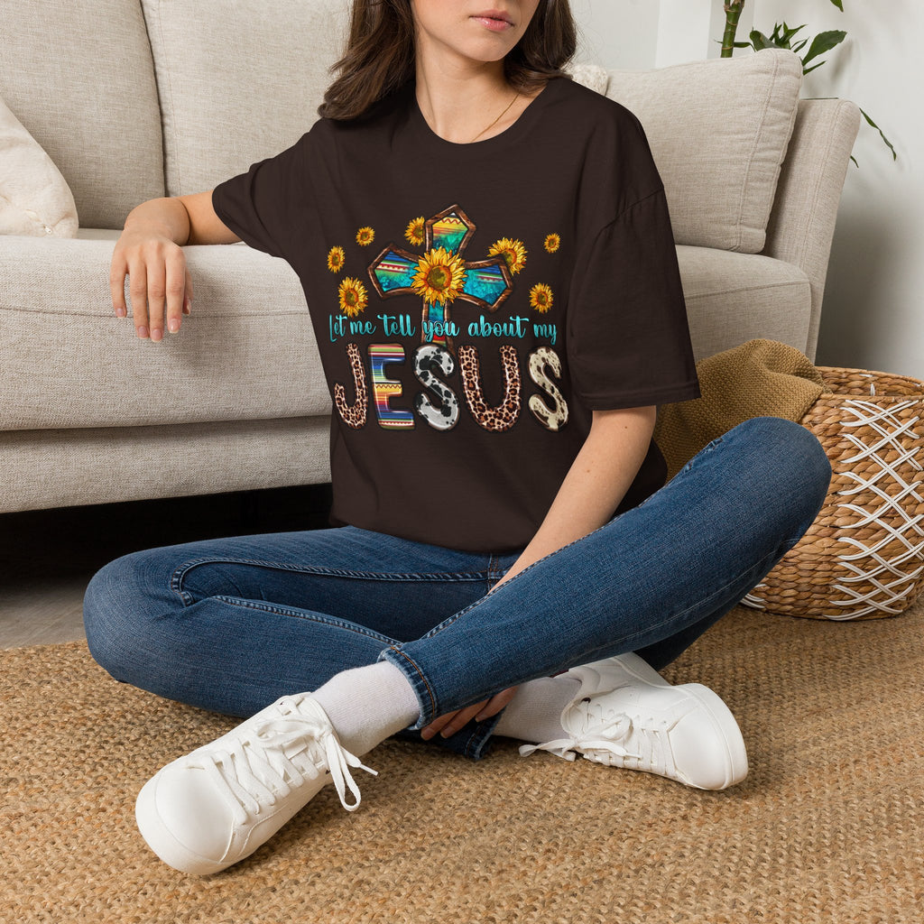 Jesus Sunflower Cross T-Shirt — It’s Me Tell You About My Jesus Graphic Tee