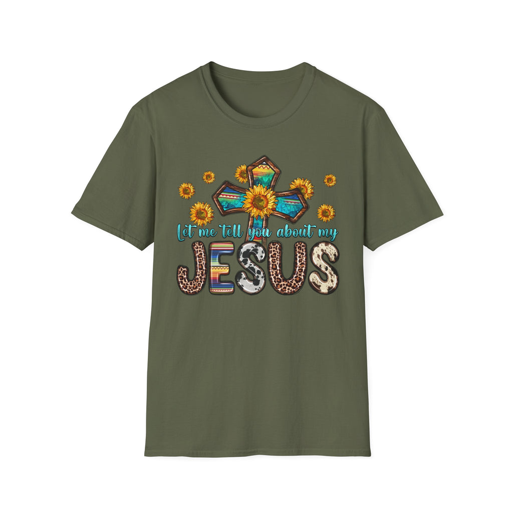 Jesus Sunflower Cross T-Shirt — It’s Me Tell You About My Jesus Graphic Tee