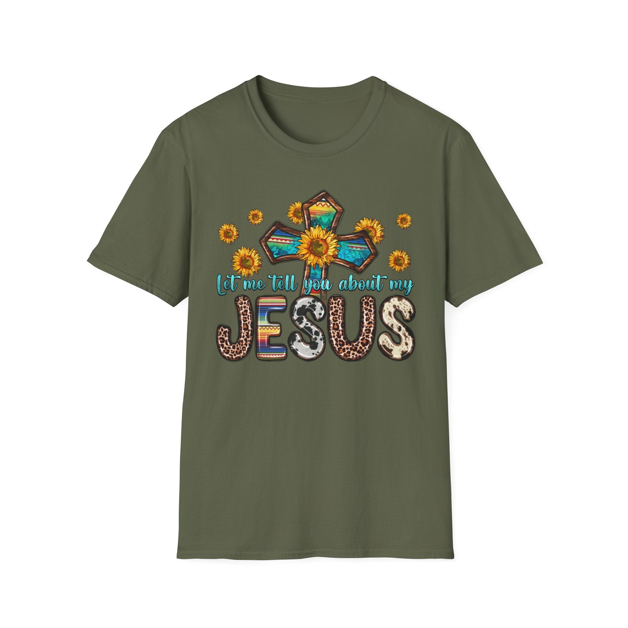 Jesus Sunflower Cross T-Shirt — It’s Me Tell You About My Jesus Graphic Tee