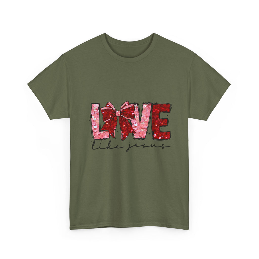 T-Shirt — "Love Like Jesus" Floral Graphic Tee