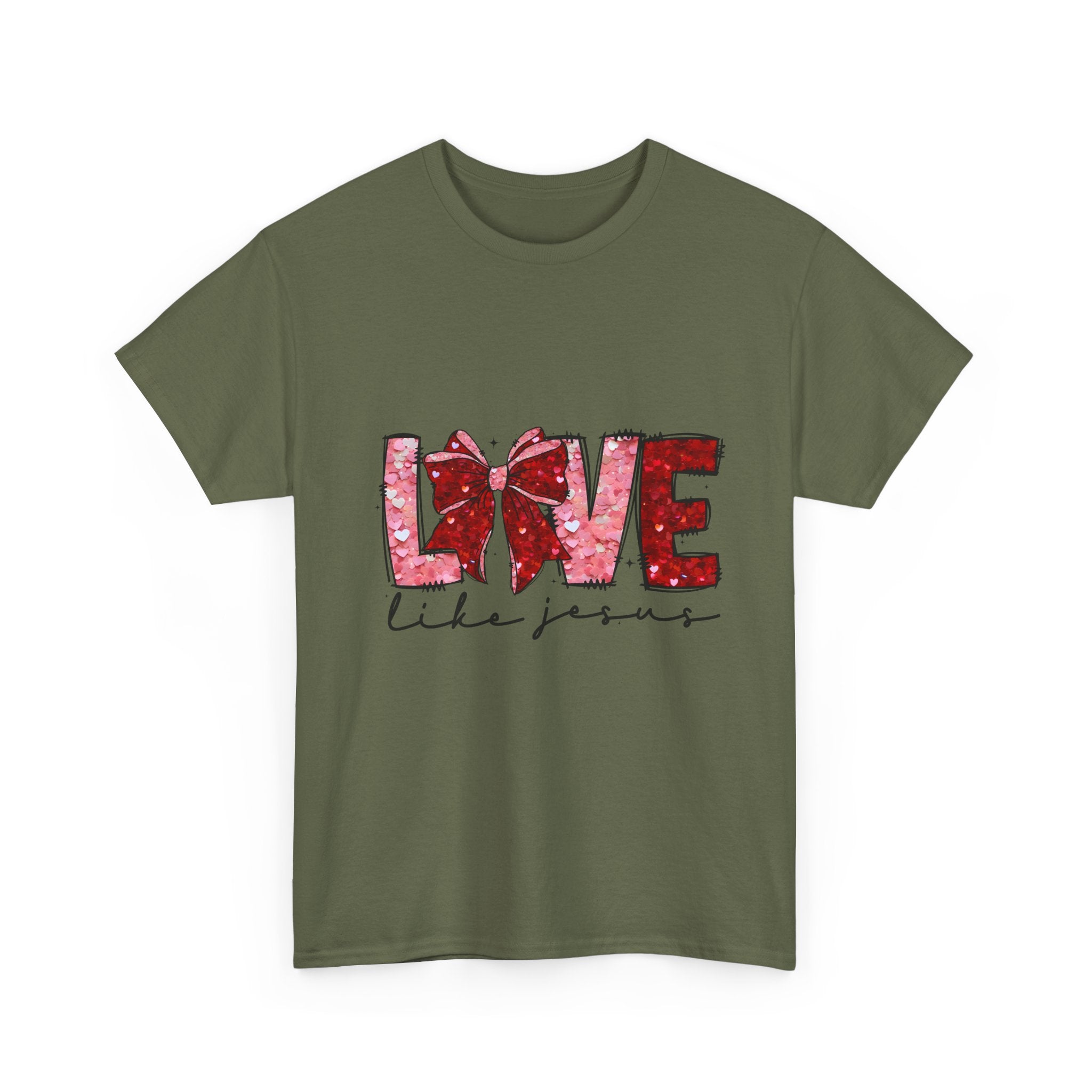 T-Shirt — "Love Like Jesus" Floral Graphic Tee