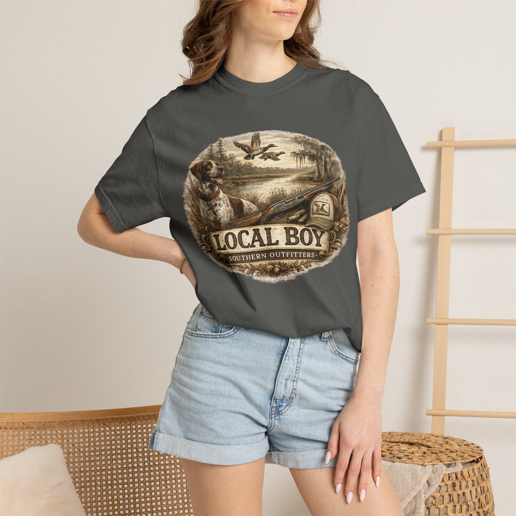 Local Boy Outdoor T‑Shirt — Vintage Hunting & Fishing Graphic