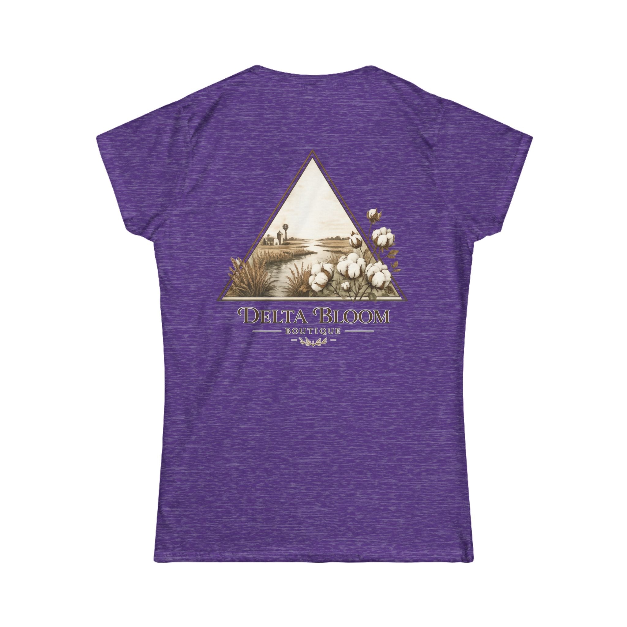 Delta Bloom Boutique Tee — Floral Triangle Logo Women's Tee