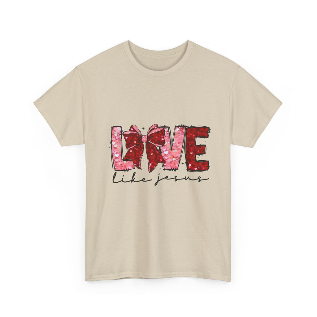 T-Shirt — "Love Like Jesus" Floral Graphic Tee