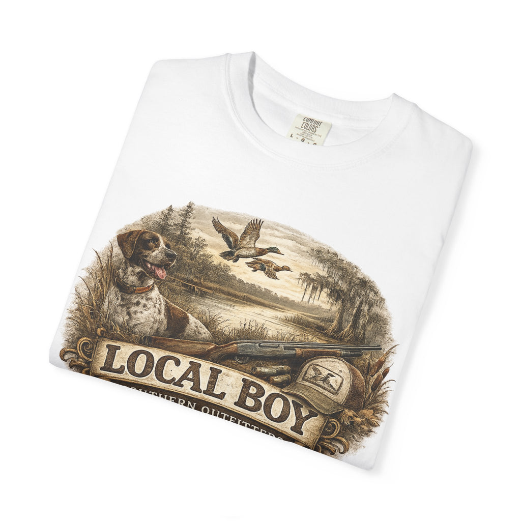 Local Boy Outdoor T‑Shirt — Vintage Hunting & Fishing Graphic