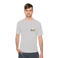 Delta Bloom Tee — Vintage Botanical Triangle Logo Moisture-Wicking Shirt
